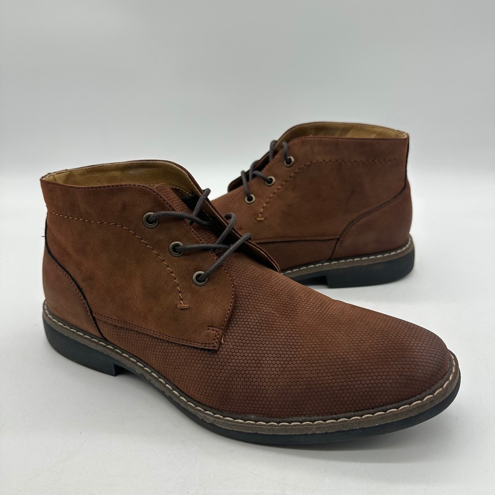 Reaction Kenneth Cole 20525 Mens Size 9.5M Brown Suede Leather Chukka‎ Boots